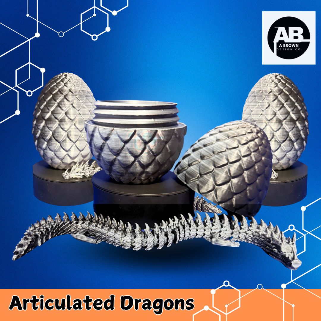 Dual-Colored Dragon w/ Egg (Black & White)
