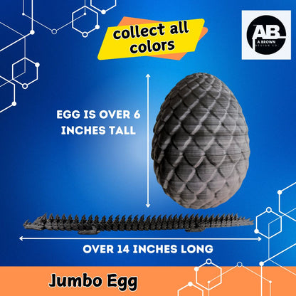 Dual-Colored Dragon w/ Egg (Black & White)